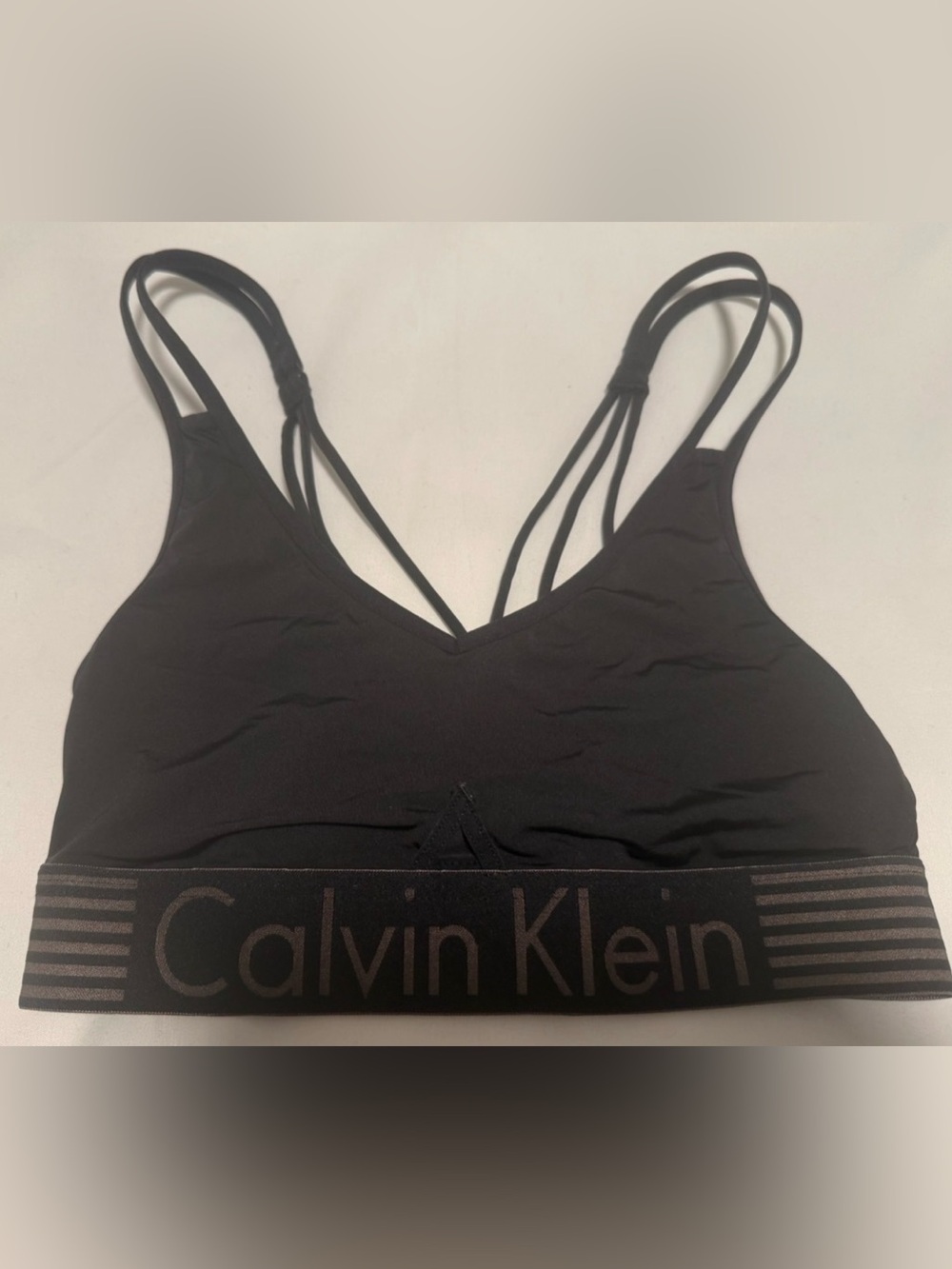 Calvin Klein Black Strappy Bralette-S